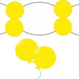 Malý žlutý dekorační balónek
